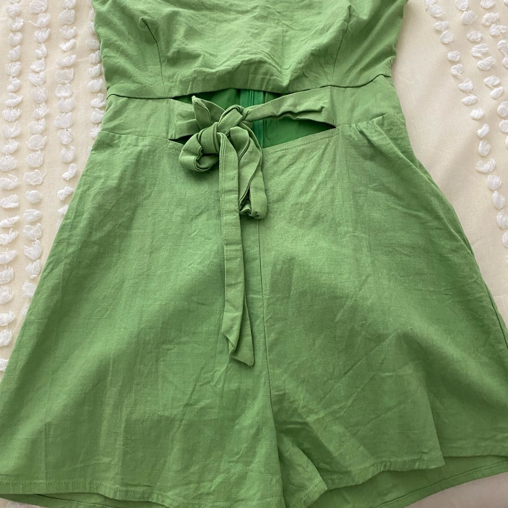 Urban outfitters green cutout romper